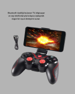 Bluetooth Gamepad Kablosuz Oyun Kumandası Tek Cihaz Destekli - Lisinya - Görsel 2