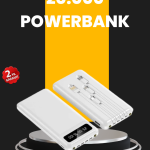 LED Işıklı 20.000mAh Powerbank LCD Gösterge Dahili Çoklu Kablo - Lisinya