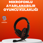 Stereo Kırmızı Gaming Kulaklığı Yumuşak Pedli Mikrofonlu - Lisinya