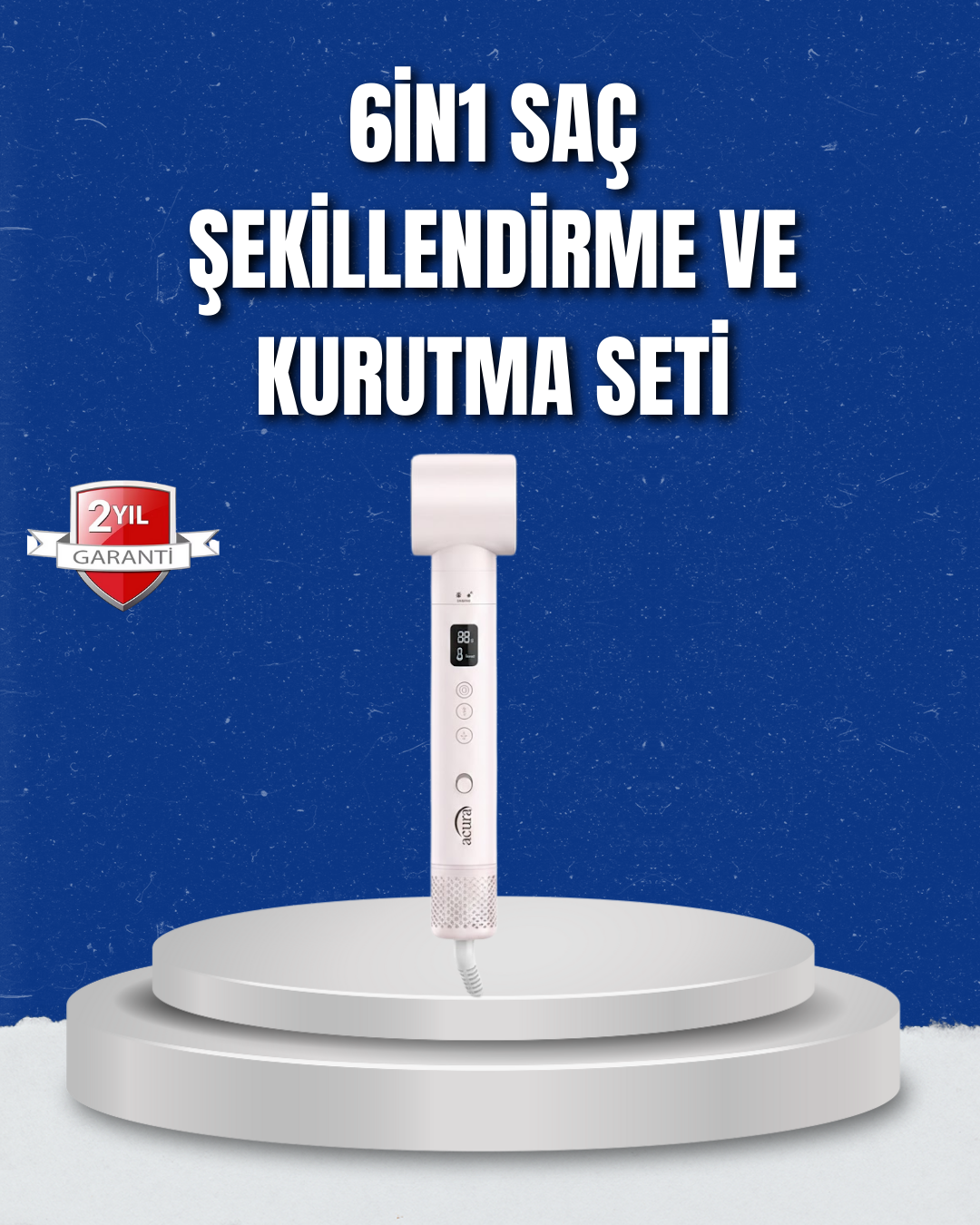 4-145 Negatif İyon Teknolojili 6-in-1 Profesyonel Saç Şekillendirici - Lisinya - Görsel 1