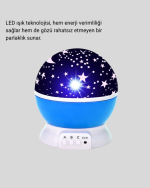 Çocuk Gece Lambası 6 Modlu Renkli LED Enerji Tasarruflu Masal Işığı - Lisinya - Görsel 2