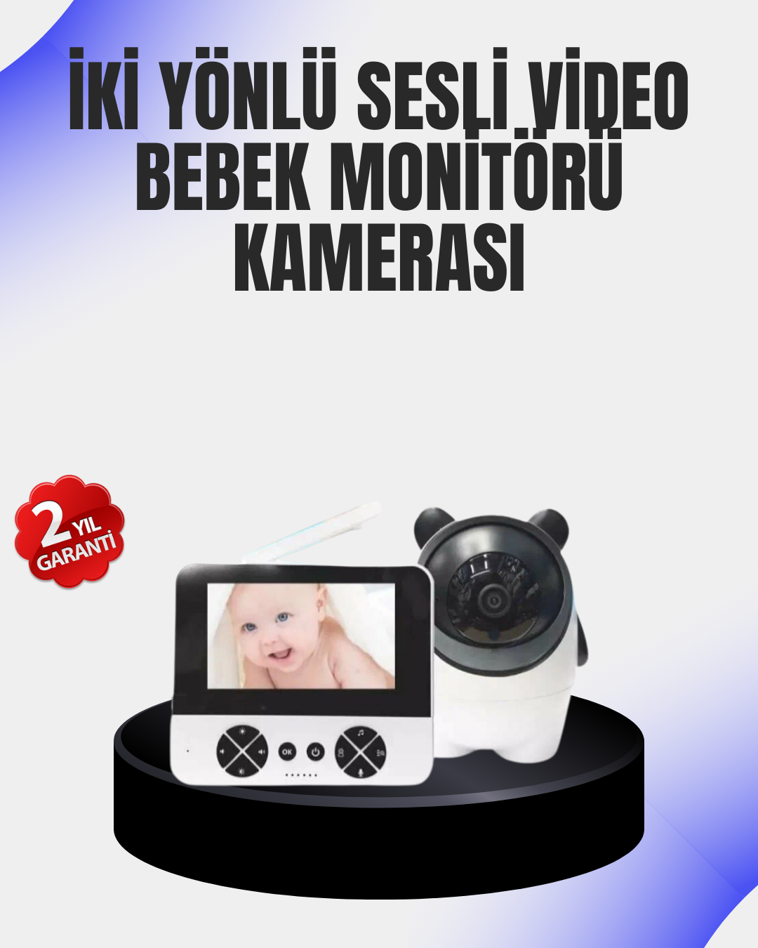 4-174 Uzaktan Kontrollü Bebek Kamerası Ninni ve Zoom Özellikli - Lisinya - Görsel 1
