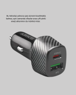 PD Destekli 38W Araç Şarj Başlığı Type-C + USB Çift Çıkış Hızlı Şarj - Lisinya - Görsel 2
