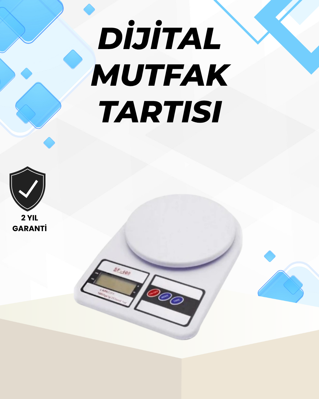 4-26 Hassas Tartım İçin Dijital Mutfak Terazisi – 10kg / 1g - Lisinya - Görsel 1