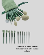 13’lü Profesyonel Makyaj Fırça Seti – Yumuşak Sentetik Kıllı, Tüm Cilt Tiplerine Uygun - Lisinya - Görsel 2