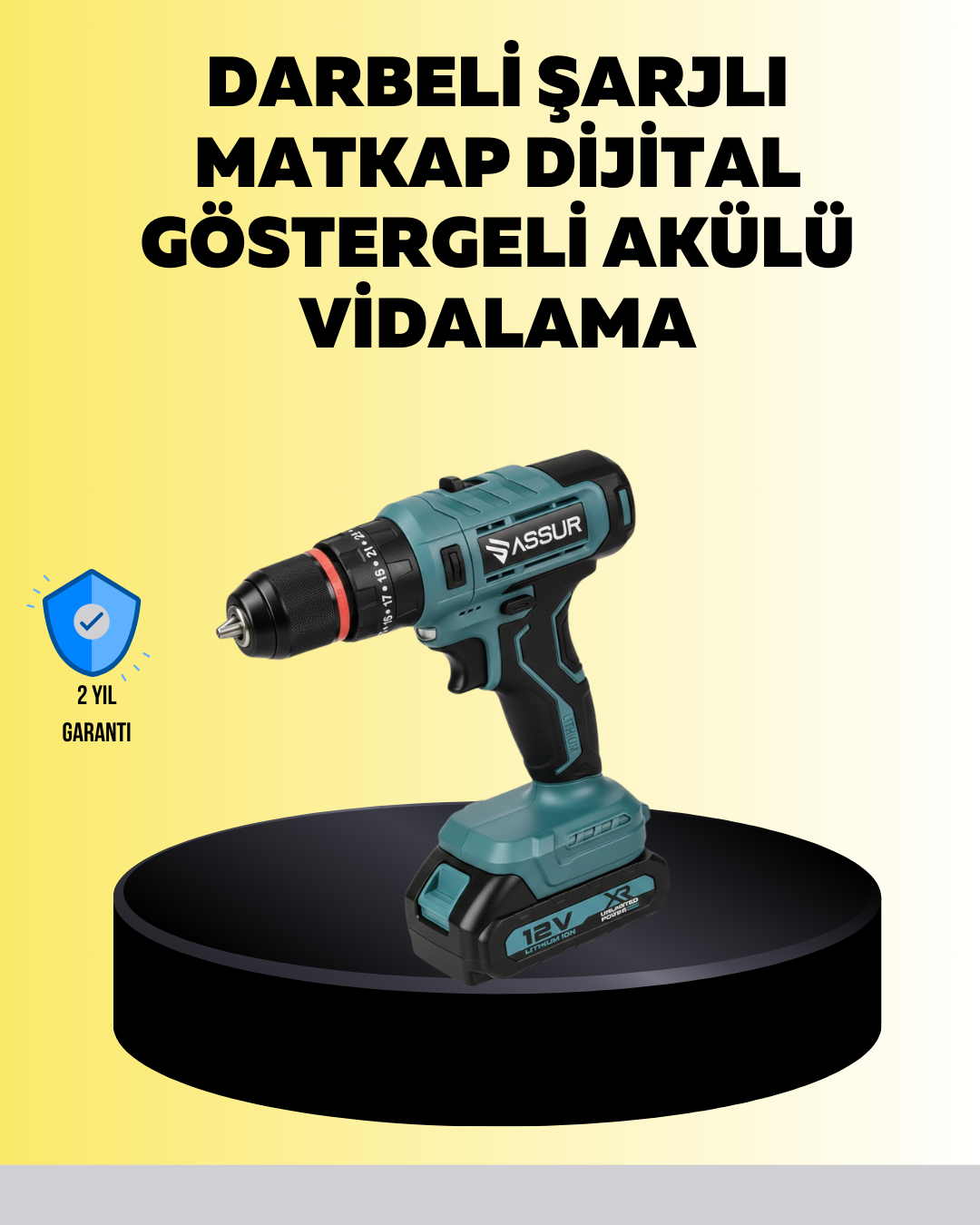 4-42 Dijital Ekranlı Matkap Seti Çift Akülü - Lisinya - Görsel 1