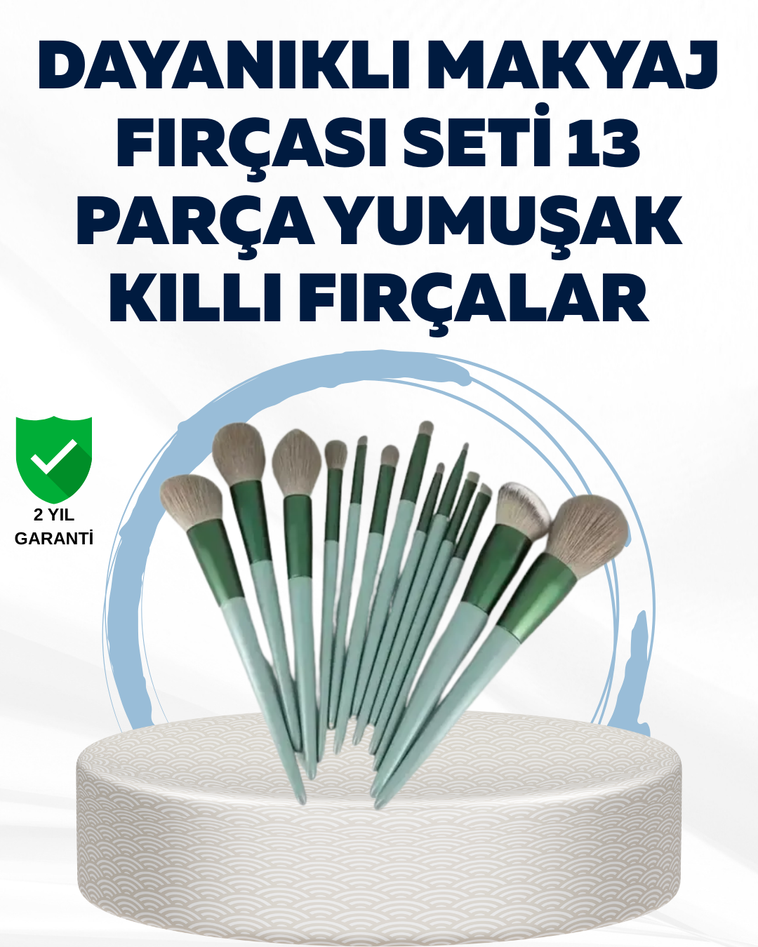 4-43 Profesyonel Kullanıma Uygun 13 Parça Makyaj Fırçası Takımı Fiber Kıllı - Lisinya - Görsel 1