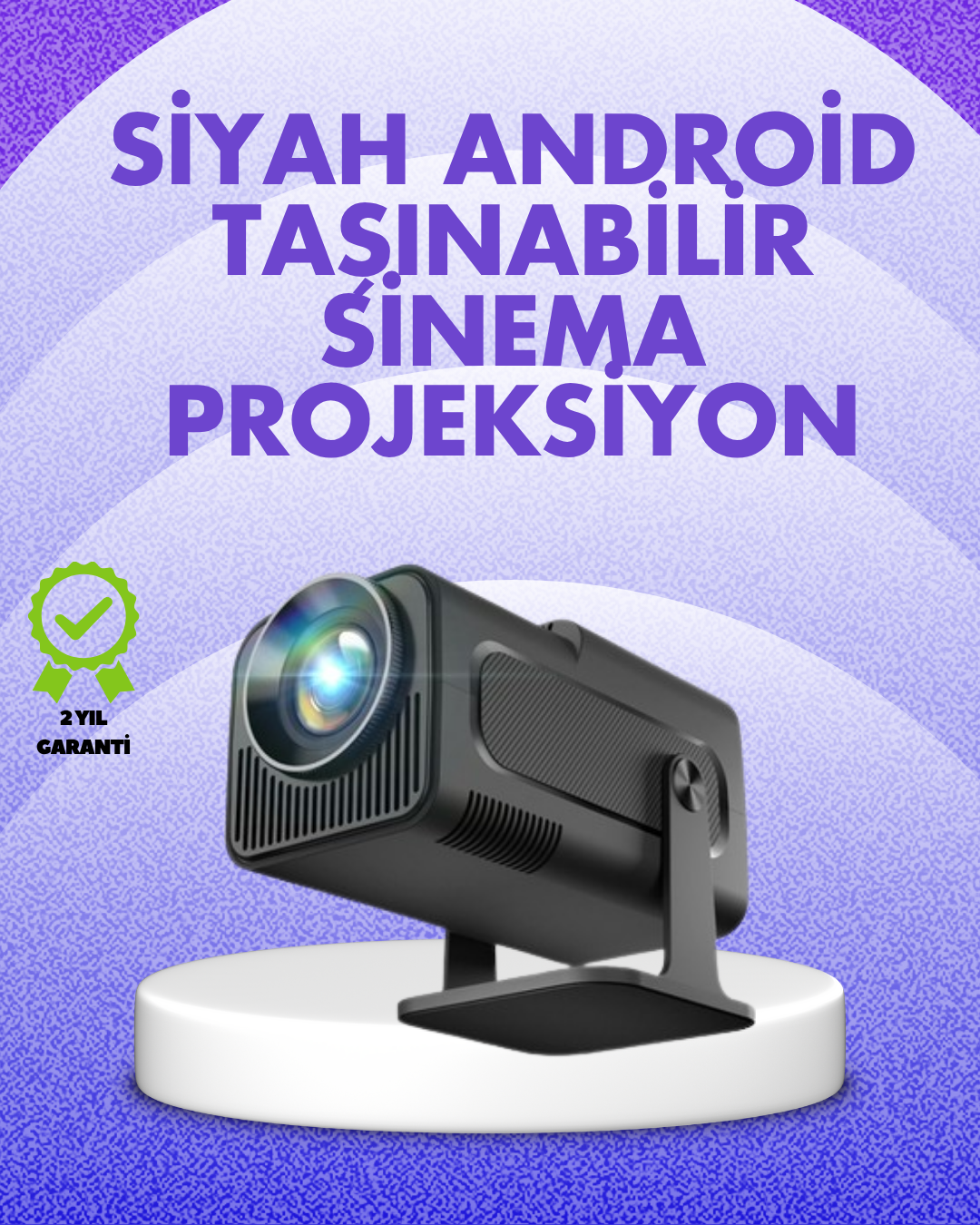 4-68 180° Dönebilen Gövde Tasarımıyla Tavan Yansıtmalı Taşınabilir Projektör - Lisinya - Görsel 1
