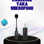2.4 GHz Kablosuz Yaka Mikrofonu – 60 Metre Menzil, Gürültü Azaltma, Type-C Şarjlı - Lisinya