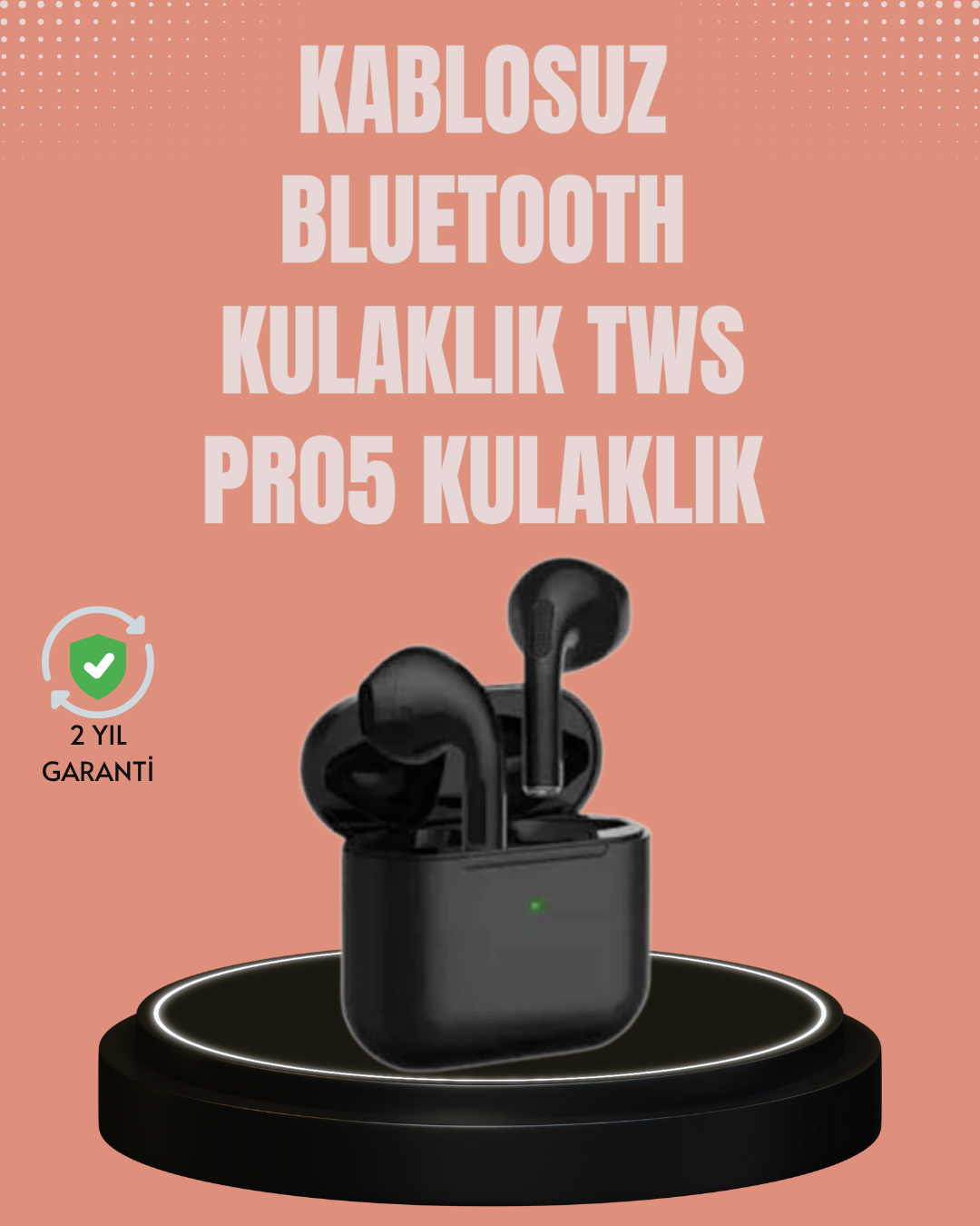 4-71 TWS Pro 5 Kulaklık – Uzun Süreli Kullanım İçin Yüksek Batarya Performansı - Lisinya - Görsel 1