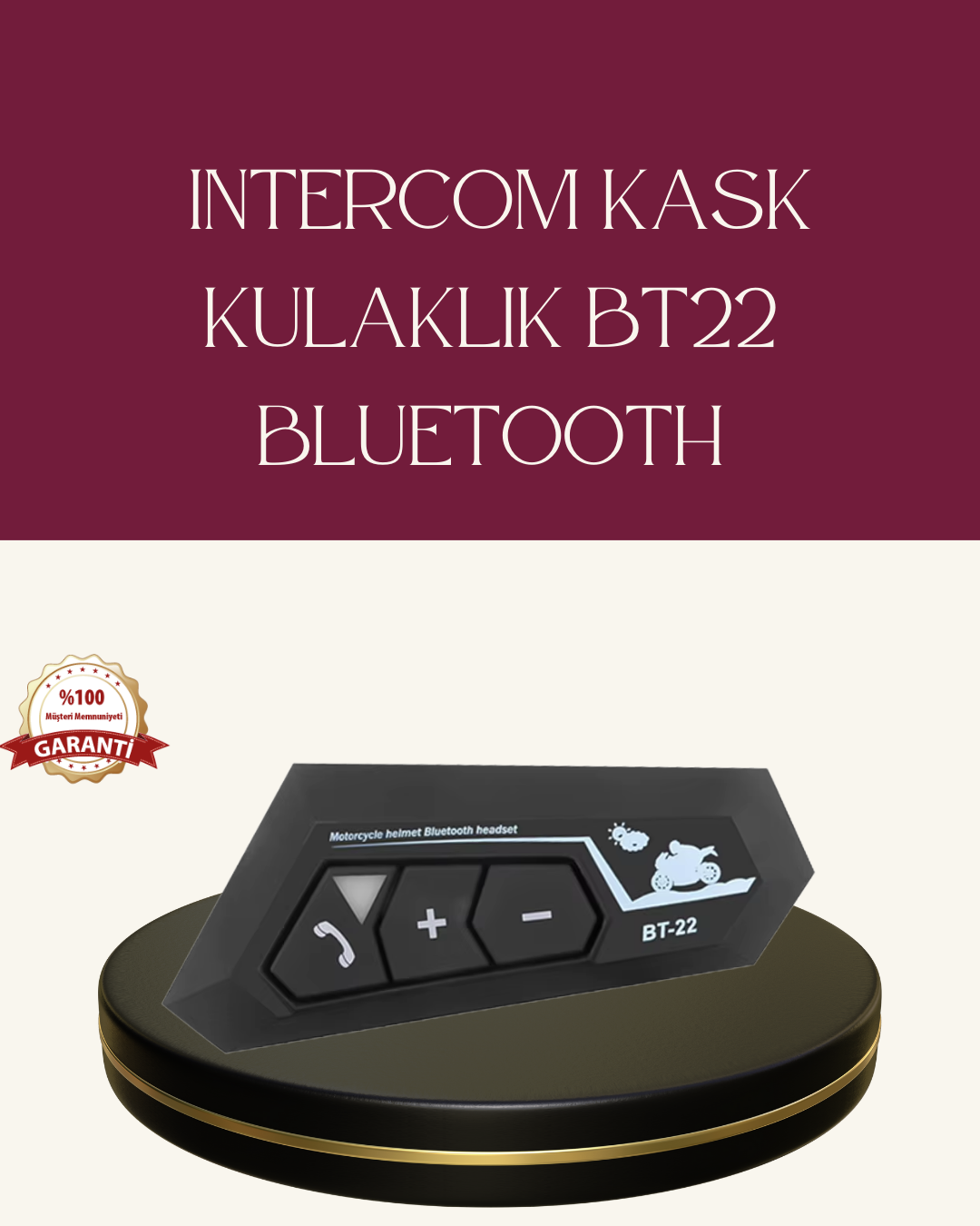 4-71 Motosiklet Sürüşleri İçin BT22 Kask Bluetooth Kulaklık Mikrofonlu - Lisinya - Görsel 1