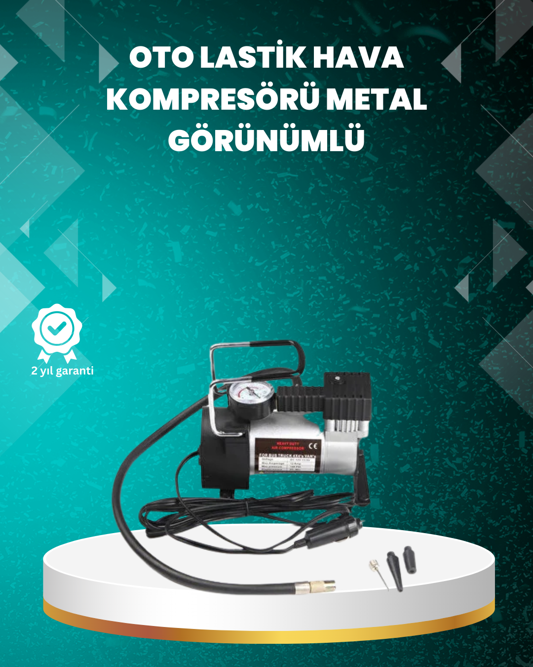 4-74 Ağır Hizmet Tipi Oto Kompresör 140 PSI Manometreli - Lisinya - Görsel 1