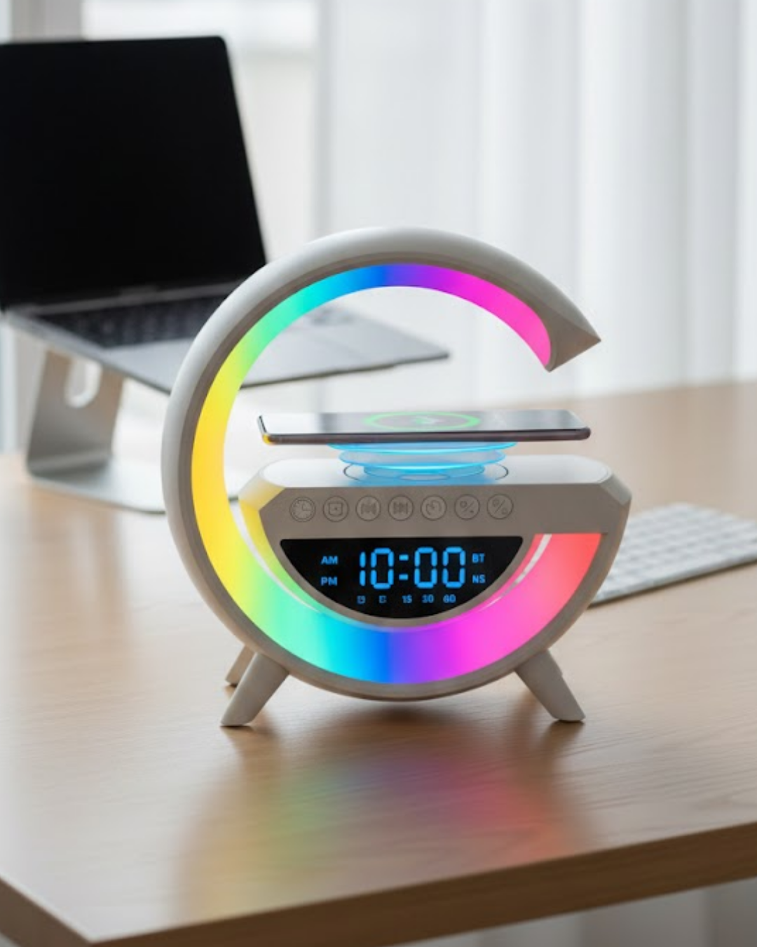 5-121 Bluetooth Hoparlör RGB Aydınlatmalı USB TF Kart FM Özellikli - Lisinya - Görsel 1