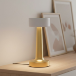 Modern Altın Gövdeli LED Masa Lambası 3 Işık Modlu - Lisinya