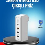 Ev ve Ofis İçin Zaman Kontrollü Çoklu Şarj Cihazı - Lisinya
