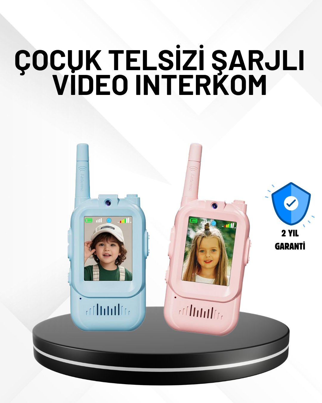 5-159 3–12 Yaş Çocuklara Uygun Görüntülü Walkie Talkie Seti - Lisinya - Görsel 1