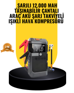 Işıklı Hava Kompresörlü Taşınabilir Akü Takviye Ünitesi - Lisinya