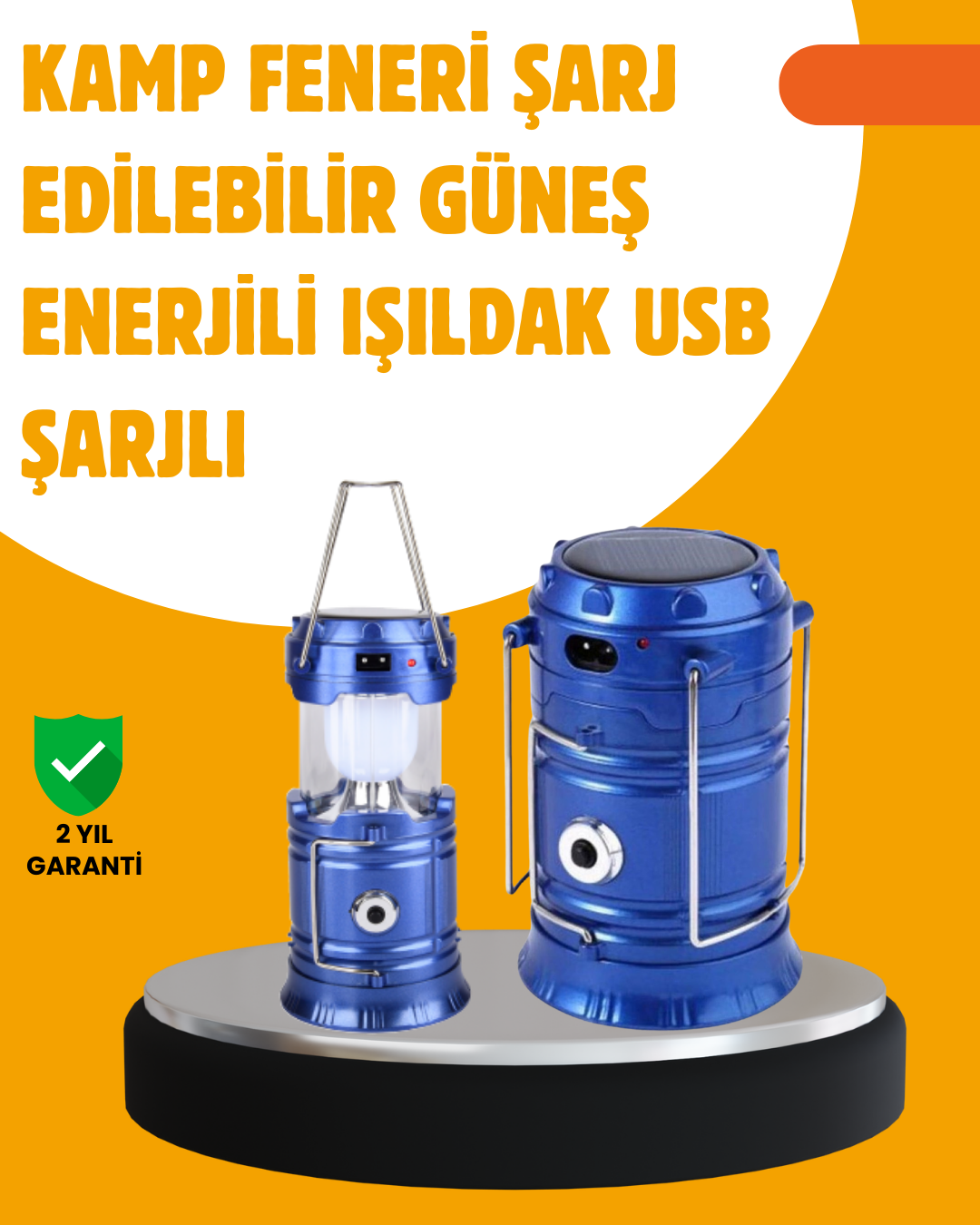 5-33 USB Şarjlı Çok Fonksiyonlu Kamp Feneri – Taşınabilir ve Dayanıklı - Lisinya - Görsel 1
