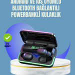 Uzun Pil Ömürlü E10 Powerbank Bluetooth Kulaklık LED Gösterge - Lisinya