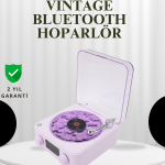 Projektörlü Gece Lambalı Retro Hoparlör – Taşınabilir Bluetooth Speaker - Lisinya