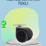 Mobilya Tekerleği 6 cm Kilitsiz Tekli Satış - Lisinya