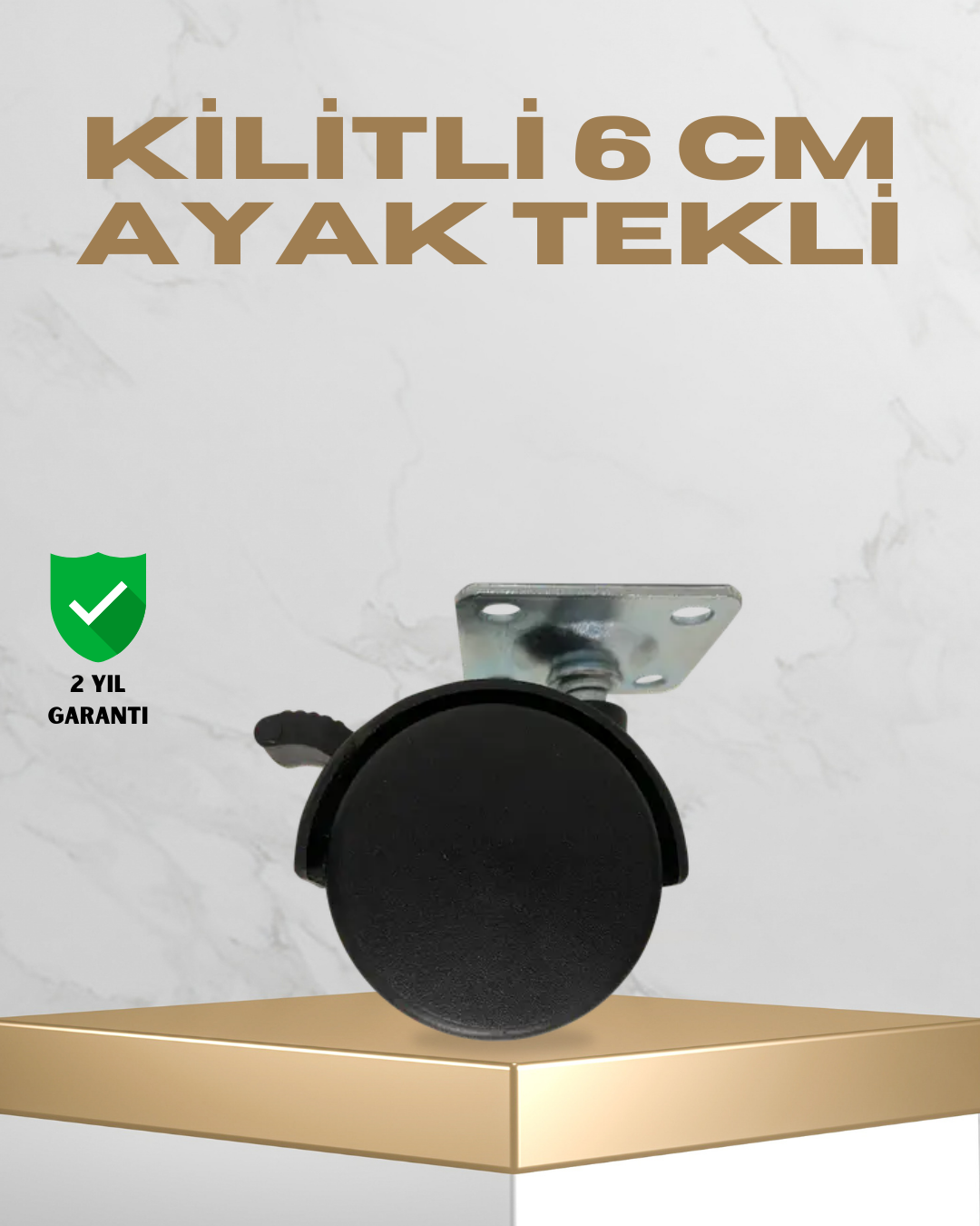 5-99 Sehpa ve Masa İçin 6 cm Kilitli Ayak - Lisinya - Görsel 1
