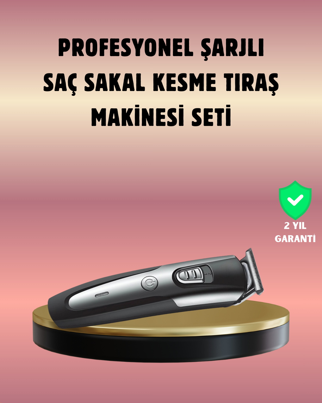 6-228 Şarjlı Saç Sakal Kesim Makinesi Detaylı Kesim İçin Hassas Başlıklı - Lisinya - Görsel 1
