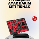 17 Parçalık Deri Kaplamalı Manikür Seti - Lisinya
