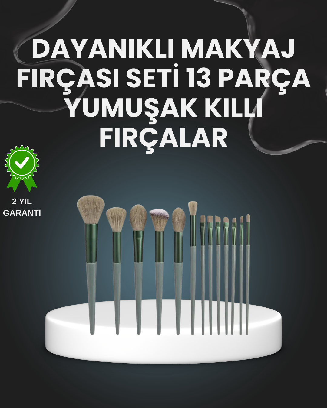 6-41 13'lü Fiber Kıllı Yumuşak Makyaj Fırçası Seti Taşınabilir ve Ergonomik Tasarım - Lisinya - Görsel 1