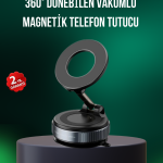 Alüminyum Gövdeli Manyetik Araç İçi Telefon Tutucu - Lisinya