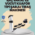 Profesyonel Erkek Tıraş Makinesi – Kablosuz, Paslanmaz Bıçaklı ve Tam Aksesuar - Lisinya