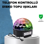Taşınabilir RGB Disko Topu Bluetooth ve Uzaktan Kumanda Özellikli - Lisinya