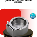 Paslanmaz Çakmaklı Küllük Modern Masa Üstü Aksesuar - Lisinya