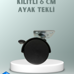 Zemin Korumalı 6 cm Kilitli Döner Ayak - Lisinya