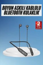 60 Saat Kablolu Boyun Askılı Dijital Göstergeli Bluetooth Kulaklığı - Lisinya - Görsel 2