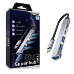 5in1 Metal USB Hub – Yüksek Hızlı Çoklayıcı, 5 Bağlantı Noktalı, Dayanıklı ve Taşınabilir Tasarım ( Lisinya )