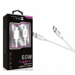 60W USB-C Type-C Silikon Şarj Kablosu Hızlı Şarj, Dayanıklı ve Esnek Tasarım, Tüm USB-C Cihazlarla Uyumlu ( Lisinya )