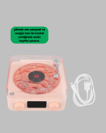 Retro Bluetooth Hoparlör PEMBE - Lisinya - Görsel 2