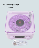 Bluetooth Retro Pikap Hoparlör – Projektörlü Gece Lambası - Lisinya - Görsel 2
