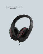 Kırmızı Gaming Kulaklık Stereo Mikrofonlu Dayanıklı Örgü Kablolu - Lisinya - Görsel 2