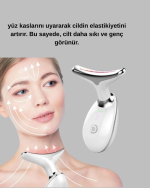 Yüz ve Boyun Sıkılaştırıcı Cilt Bakım Cihazı | EMS Mikro Akım & Kırışıklık Giderici - Lisinya - Görsel 2