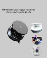 Araç İçi Telefon Tutucu Güçlü Manyetik Vakumlu Model - Lisinya - Görsel 2