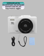 5K UHD Dijital Kamera WiFi Bağlantılı Otofokus 18x Zoom Taşınabilir - Lisinya - Görsel 2