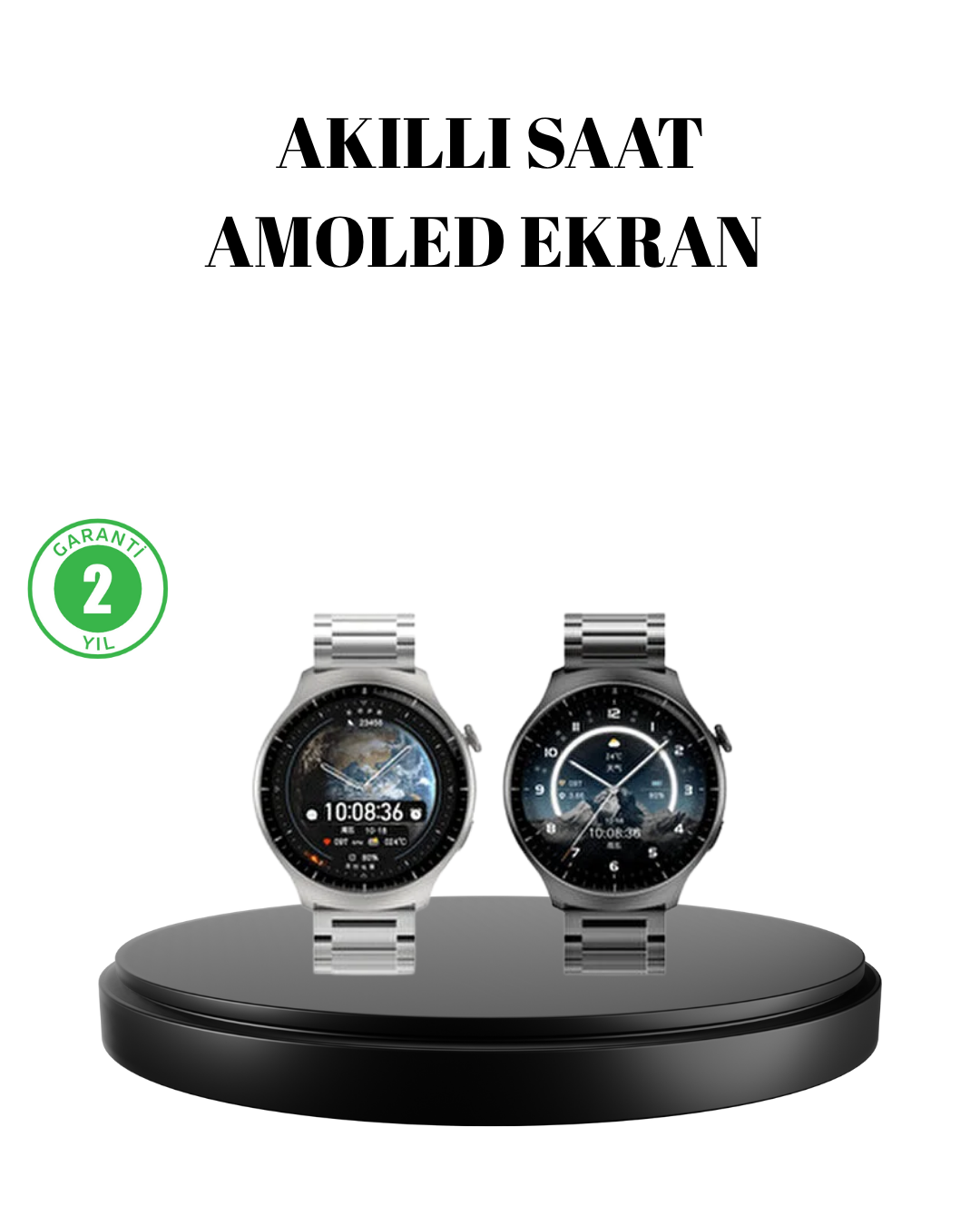 akilli-saat-3 Kablosuz Şarjlı Bluetooth Görüşmeli Akıllı Saat – Android & iOS Uyumlu - Lisinya - Görsel 1