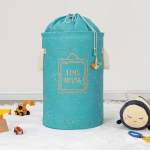 Baby Kullanımı Kolay Desenli Taşınabilir Torbalı Yuvarlak Sepet(yeşil) 04270 ( Lisinya )