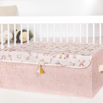 Baby Püsküllü Kapaklı Kutu Düzenleyici Çok Amaçlı Organizer Kutu Baza Boy (pembe) -04249 ( Lisinya )