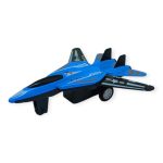 Çek Bırak Metal Mini Savaş Uçağı 10 cm - Mavi (Lisinya)