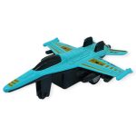 Çek Bırak Metal Mini Savaş Uçağı 10 cm - Turkuaz (Lisinya)