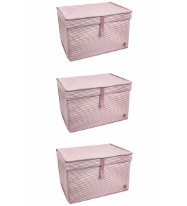 Çok Amaçlı Düzenleyici Kutu Organizer Cırt Cırtlı Hurç Mega Plus Boy 40cm X 30cm X 70cm (3 Adet) ( Lisinya )