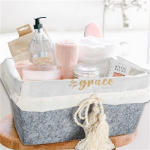 Çok Amaçlı Saklama Organizer Kutu Kare Keçe Sepet (mega) - 03419 ( Lisinya )